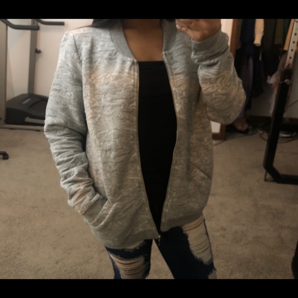 Avon Signature Gray Zip Up Jacket